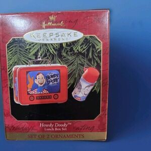 1999 Hallmark Keepsake Christmas Ornament - Howdy Doody Lunch Box & Thermos Set